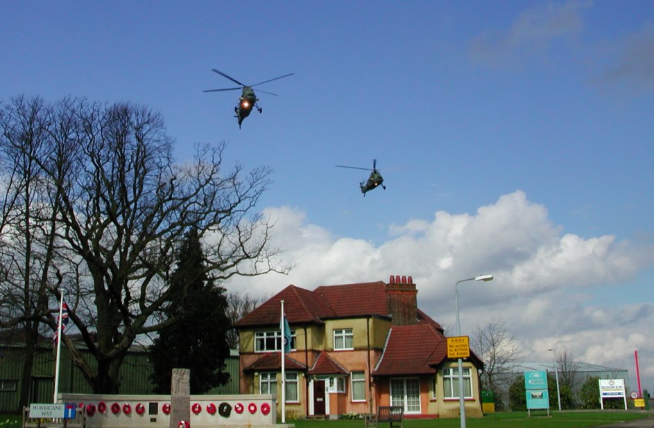 Wessex helicopters over North Weald Airfield Museum