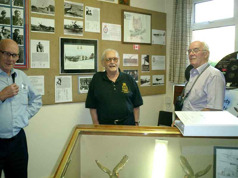 William Aitken, John Freeborn & Roy Smith at North Weald Airfield Museum