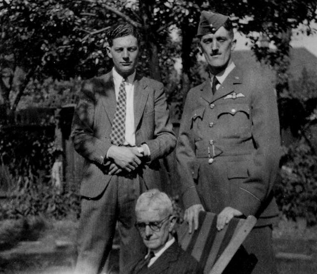 Peter Robinson in his new uniform with father and brother Gordon