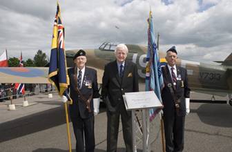 Hurricane and Tom Neil - On Parade with Standard Bearers of RAFA and RBL